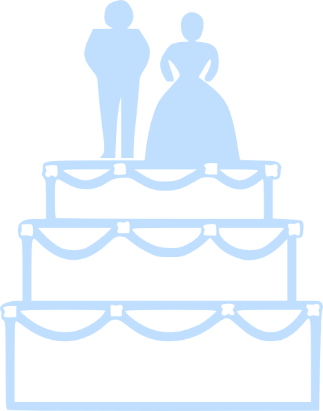 How To Set Use Blue Wedding Cake Svg Vector (468x595), Png Download