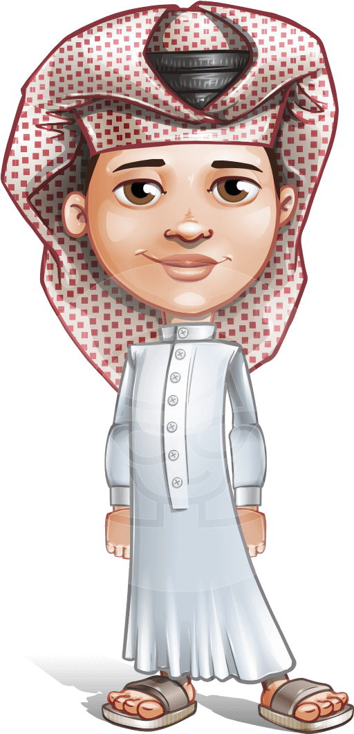 Nabil Aka Noble Boy - Arab Boy Cartoon (691x1060), Png Download