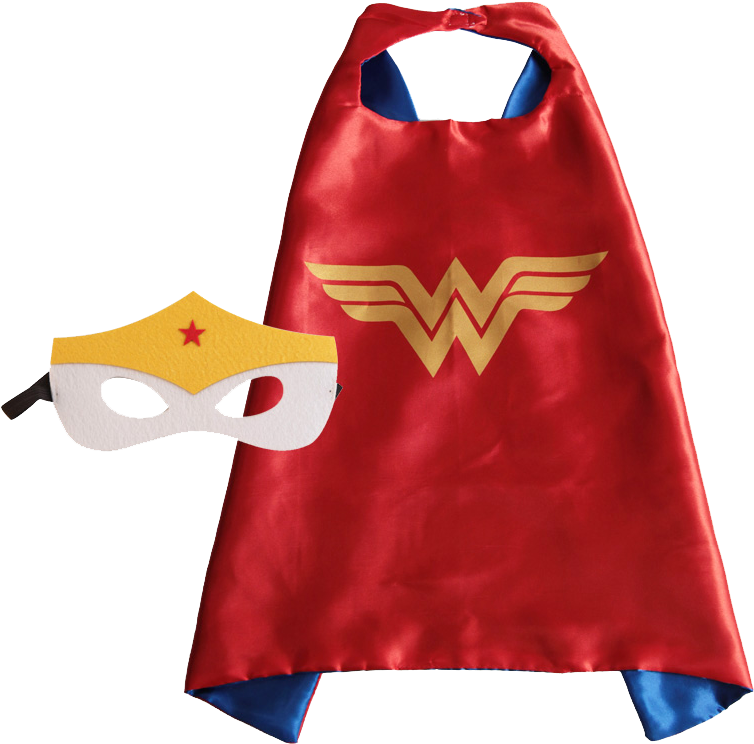 Children's Super Hero Cape - Wonder Woman Cape And Mask Set (800x800), Png Download