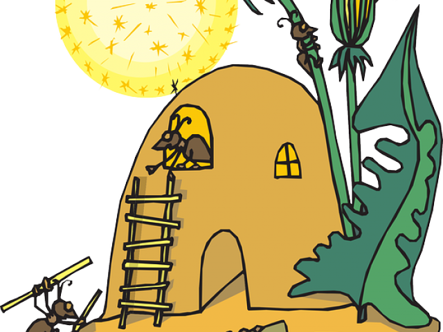 Dirt Clipart Ant Pile - Ant And The Grasshopper (640x480), Png Download