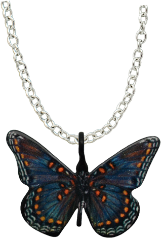 Red Spotted Purple Butterfly - Pendant (1000x1000), Png Download