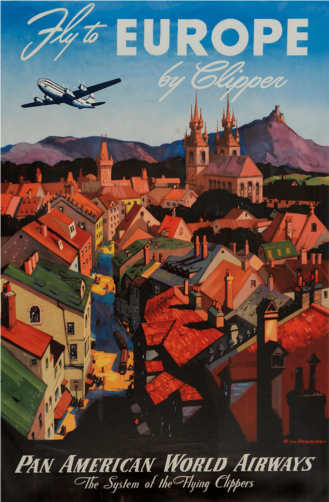 Advertising, Airline, Airline Posters, Posters, Transportation - European Travel Poster (1000x1000), Png Download