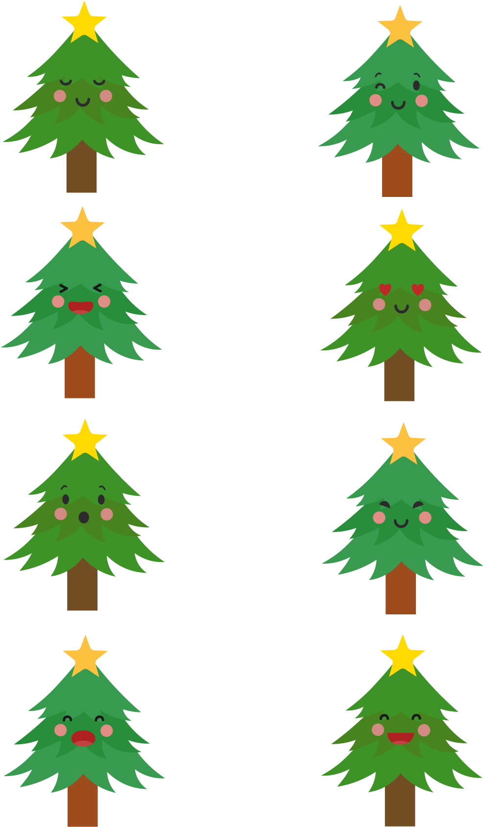 Kreskówka Choinka Wigilia Boże Narodzenie Obraz Png - Christmas Tree (1369x1920), Png Download