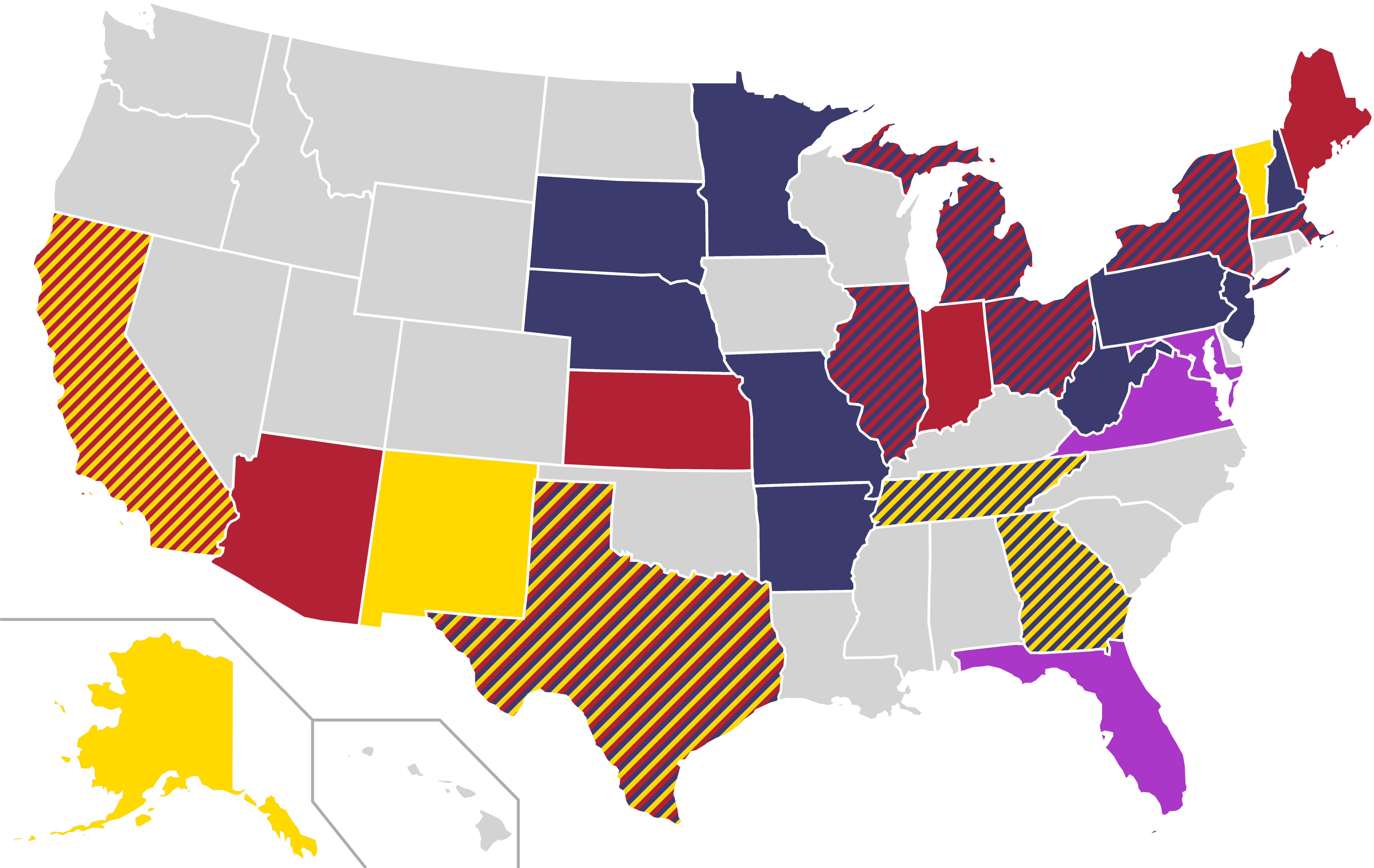 States Of Democratic Party, Libertarian Party, Republican - Democrat Republican Libertarian Green (6000x3710), Png Download