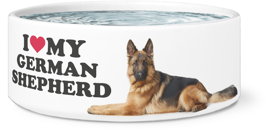 Large Dog Bowl, German Shepherd, I Love My German Shepherd - Love My (1024x1024), Png Download