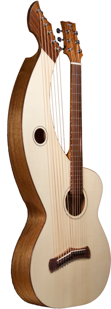 S-12 Harp Guitar - Acoustic Guitar (395x1024), Png Download