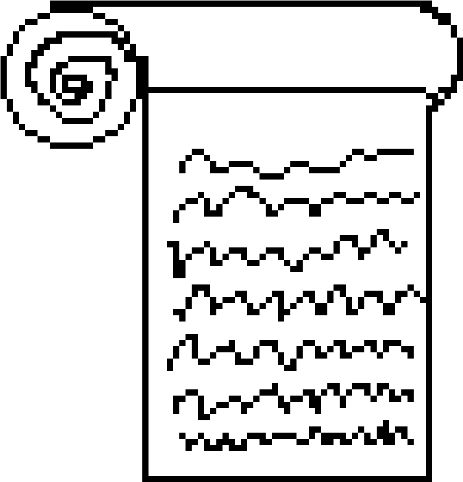 Scroll - Line Art (1200x1200), Png Download