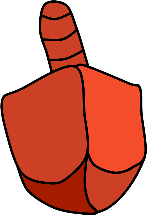 Dreidel, Red, Toy (816x1056), Png Download