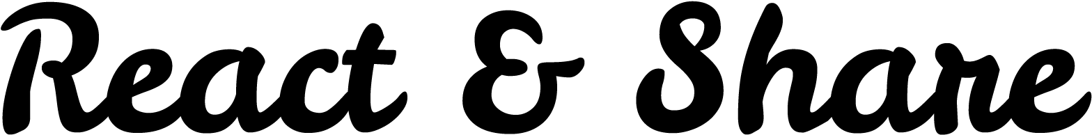React And Share Logo Text Rgb (1871x551), Png Download