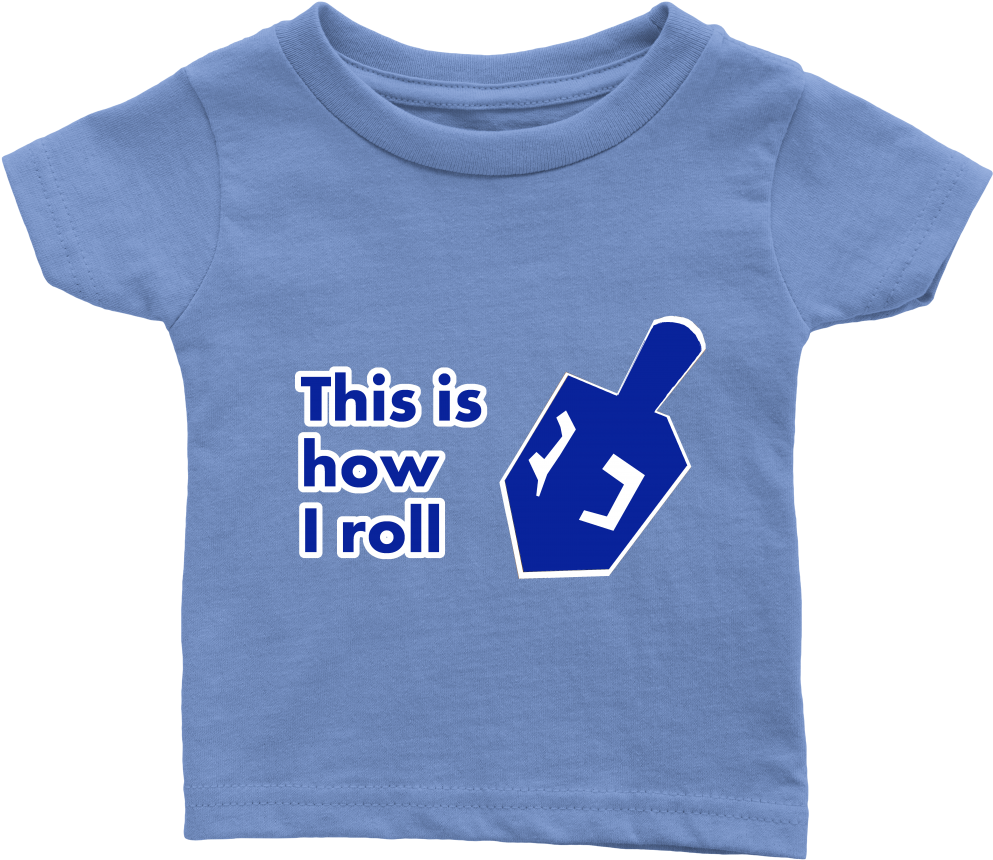 Blue Dreidel Baby T Shirt - Shirt (1000x1000), Png Download