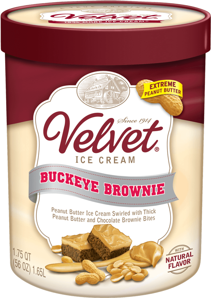 Buckeye Brownie - Velvet Ice Cream Flavors (749x1024), Png Download