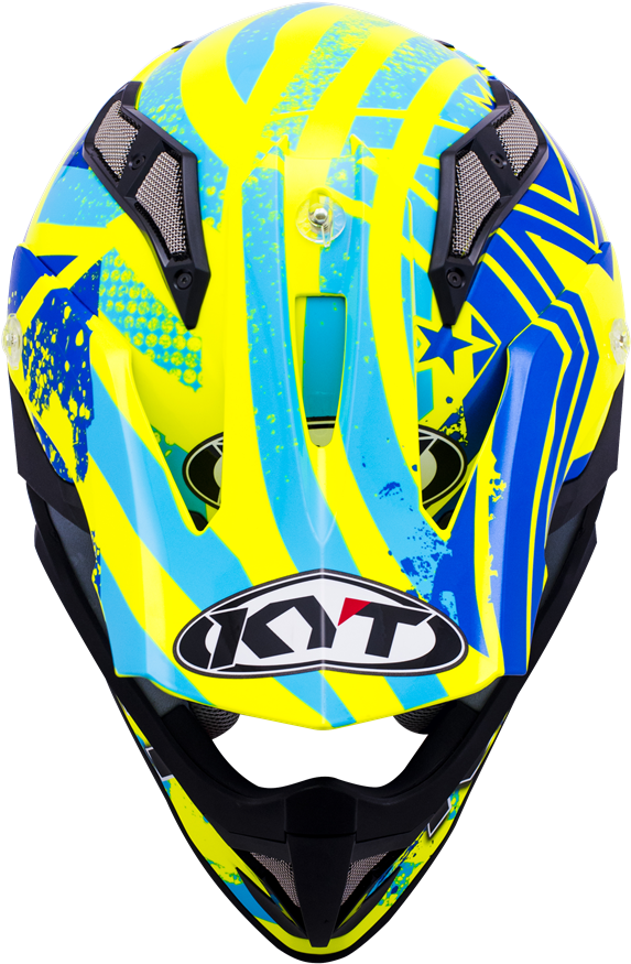 Strike Eagle Patriot Blue - Kyt Strike Eagle Patriot Blue Yellow (1000x1000), Png Download