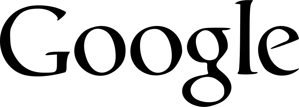 Png File Svg - Google Black And White Logo (980x352), Png Download