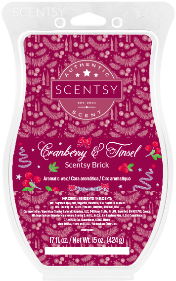 Cranberry & Tinsel Scentsy Brick - Cranberry & Tinsel Scentsy Brick (600x600), Png Download