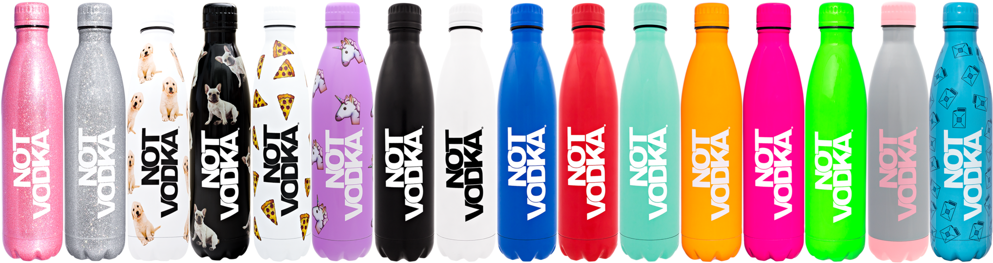 Bullet - Not Vodka Water Bottle (2048x918), Png Download