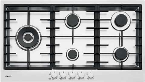 Aeg 90cm Stainless Steel Gas Cooktop Hg90fxa - 90 Cm Gas Hob (800x500), Png Download