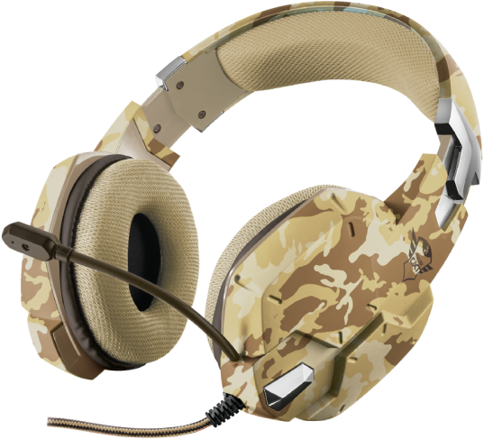 Buy Trust T22125, Gxt 332d Carus, Gaming Headset, Desert - Trust Gxt 322 (617x560), Png Download