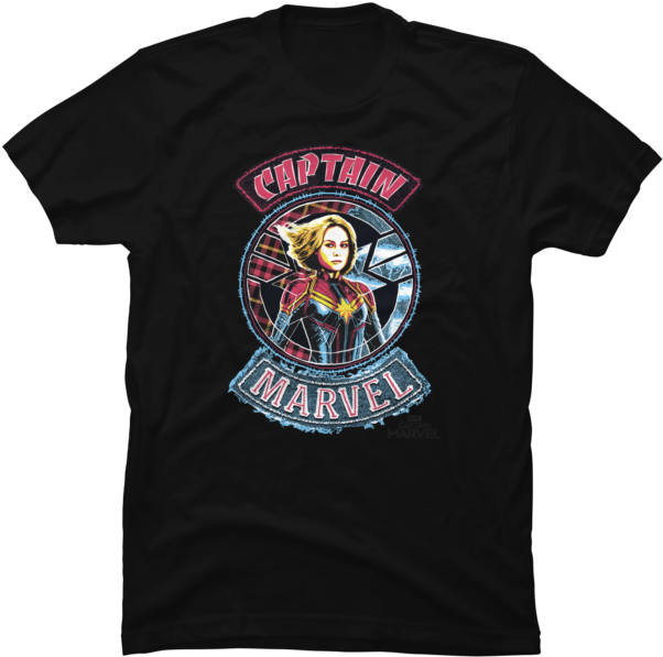 Captain Marvel Patch - Marvel T Shirt Design (650x650), Png Download