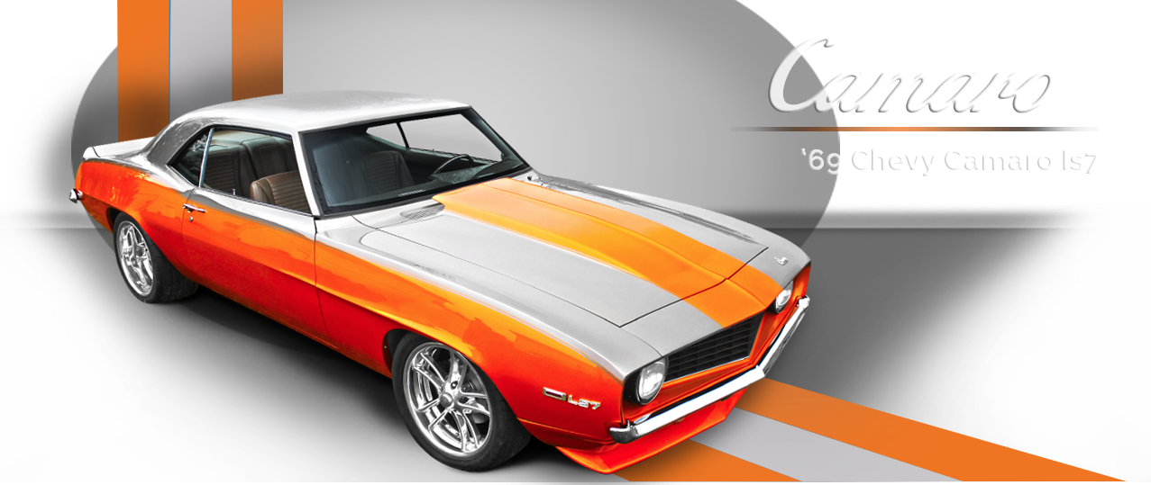 Fineline 69 Camaro - Antique Car (1277x539), Png Download