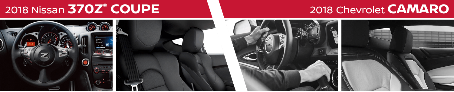 Compare The New 2018 Nissan 370z Vs Chevrolet Camaro - 370z (1500x305), Png Download