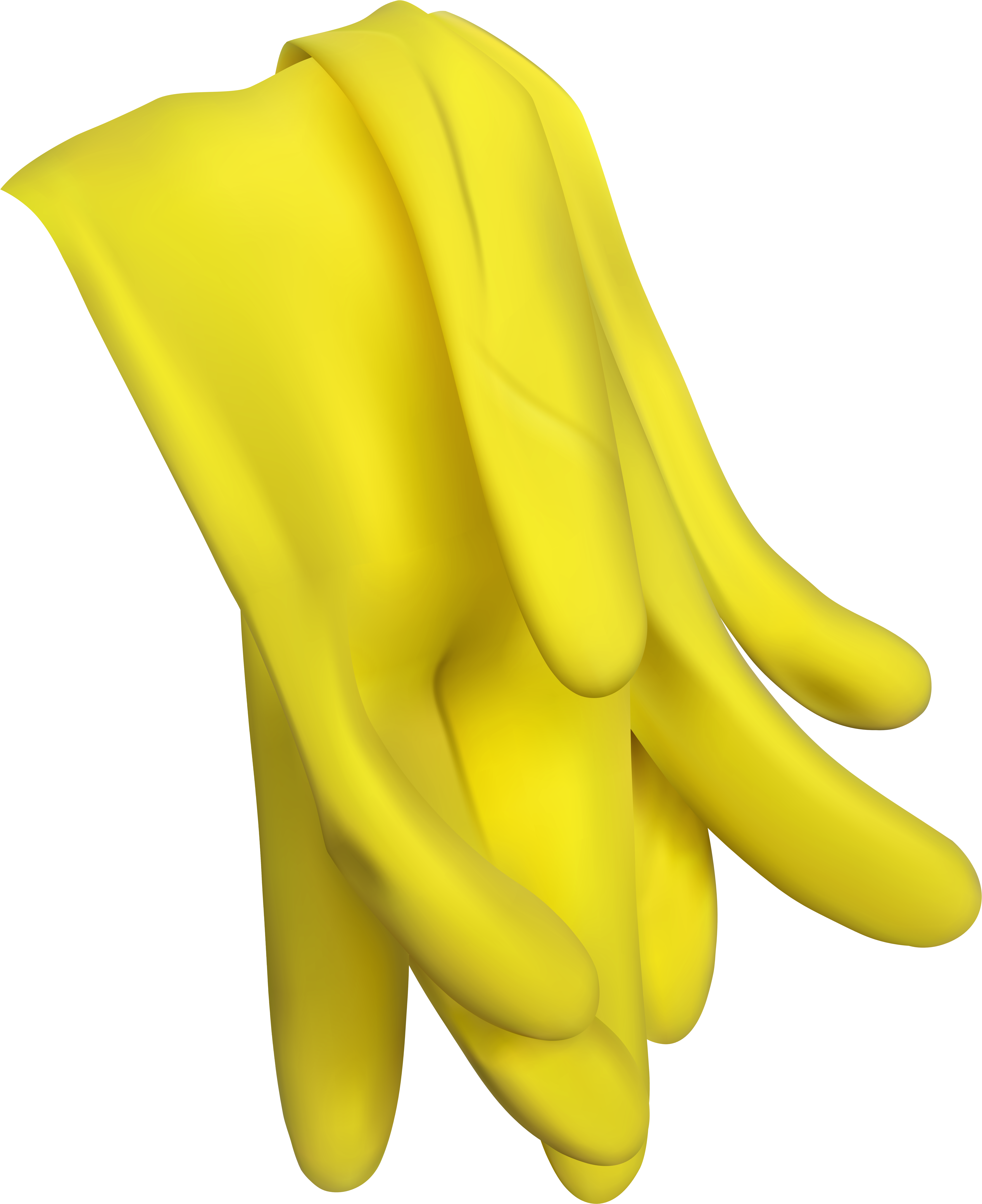 Yellow Latex Glove Png Clip Art (6571x8000), Png Download