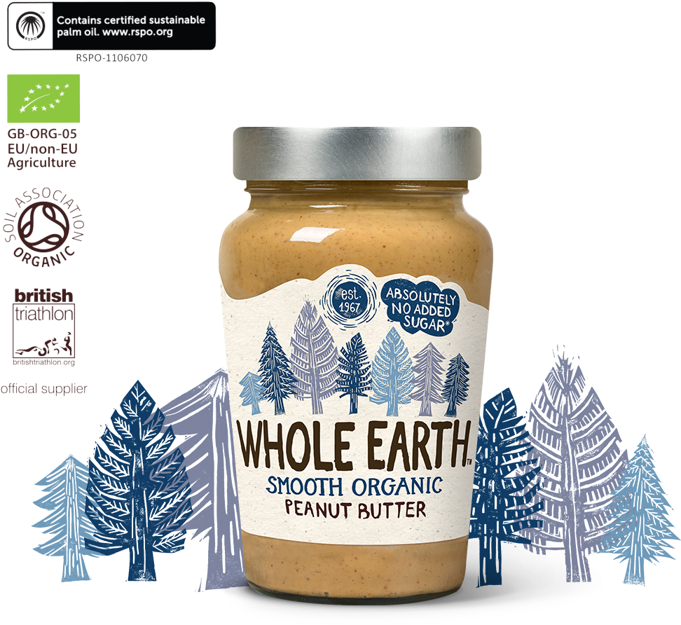 Whole Earth Smooth Organic Peanut Butter (1024x1024), Png Download