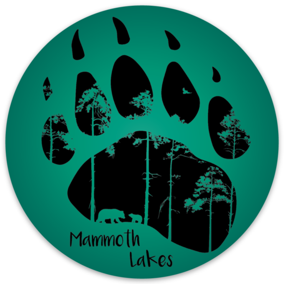 Mammoth Bear Paw Outdoor Decal - Circle (580x580), Png Download