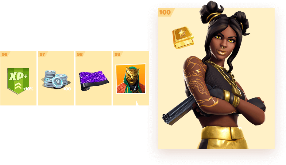 Fortnite Season 8 Battle Pass (1200x543), Png Download