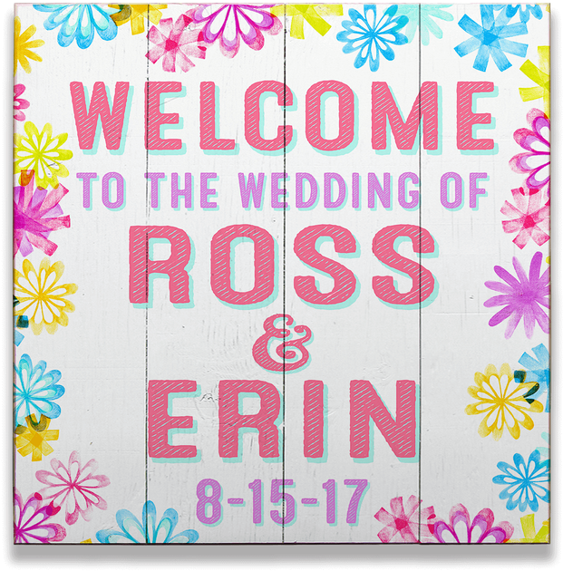 Personalized Wedding Welcome Sign - Greeting Card (730x730), Png Download