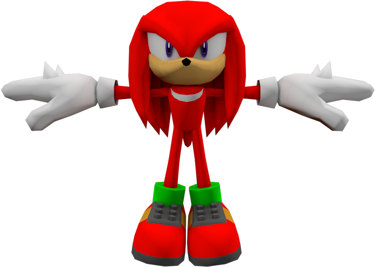 Download Zip Archive - Sonic Heroes Knuckles Model (750x650), Png Download
