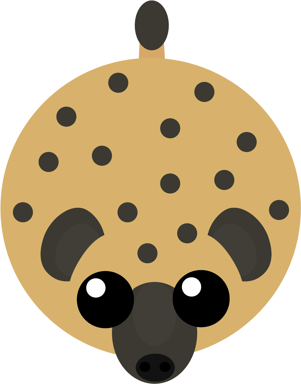 Artisticspotted Hyena - Circle (1419x1418), Png Download