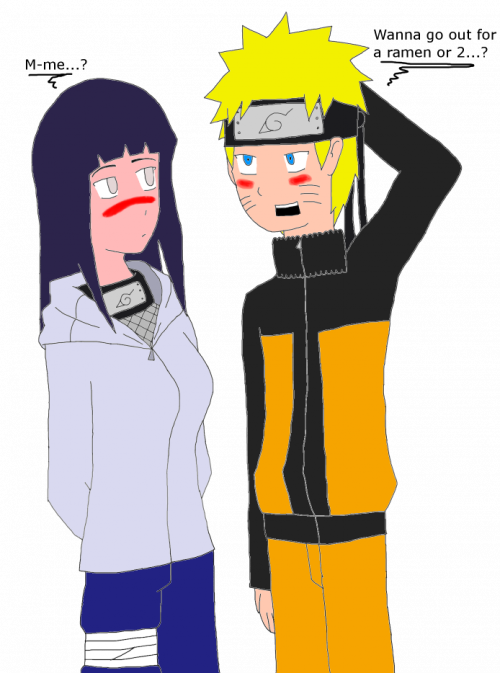 Just Dont Faint Hinata - Cartoon (500x673), Png Download