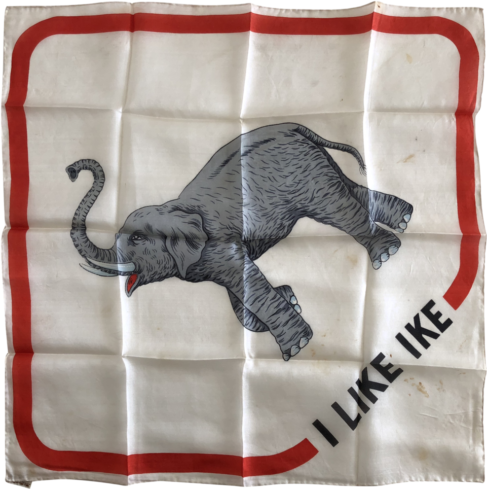 Presidential Eisenhower Handkerchief, I Like Ike - Indian Elephant (800x800), Png Download