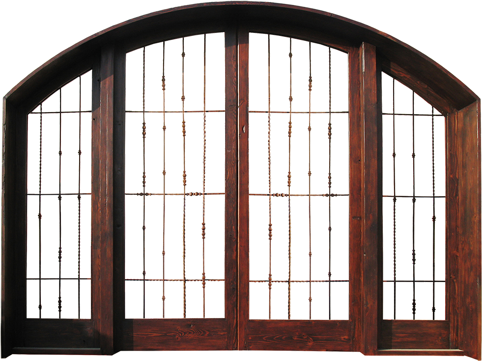Arched Door With Grill Work - Home Door (1000x749), Png Download