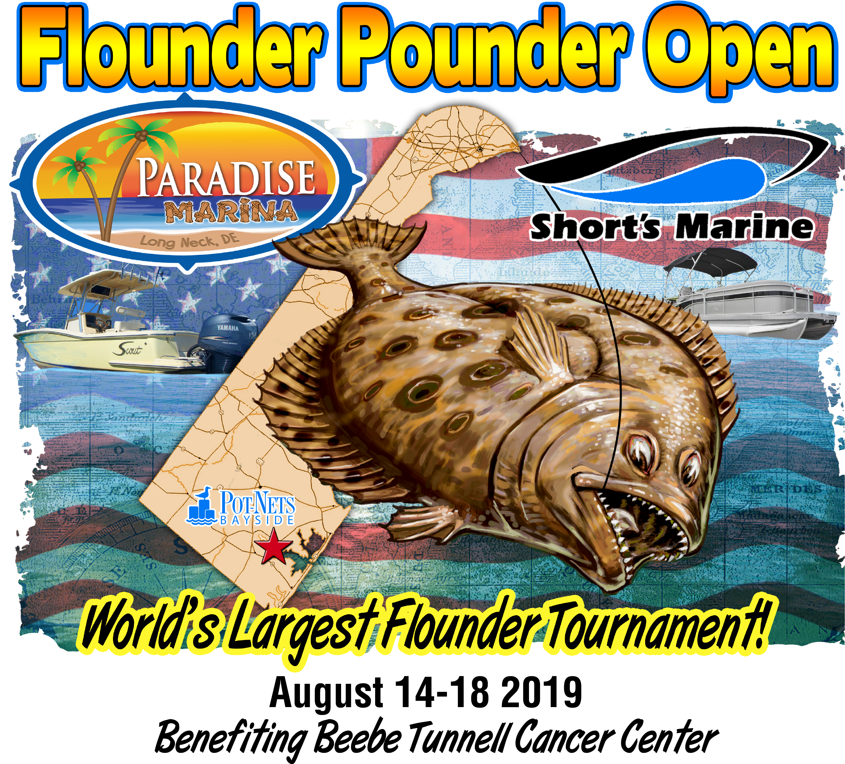 Flounder Pounder Open - Brite Ideas (2769x2506), Png Download