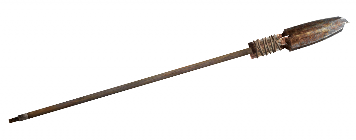 Knife Spear Clean - Wooden Greatsword (1200x471), Png Download