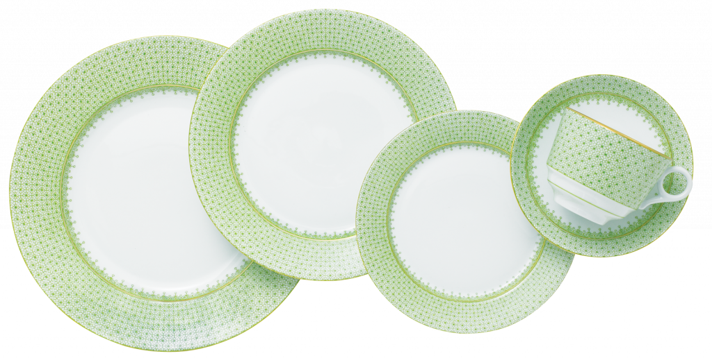 Apple Lace 5 Piece Place Setting - Circle (1024x516), Png Download
