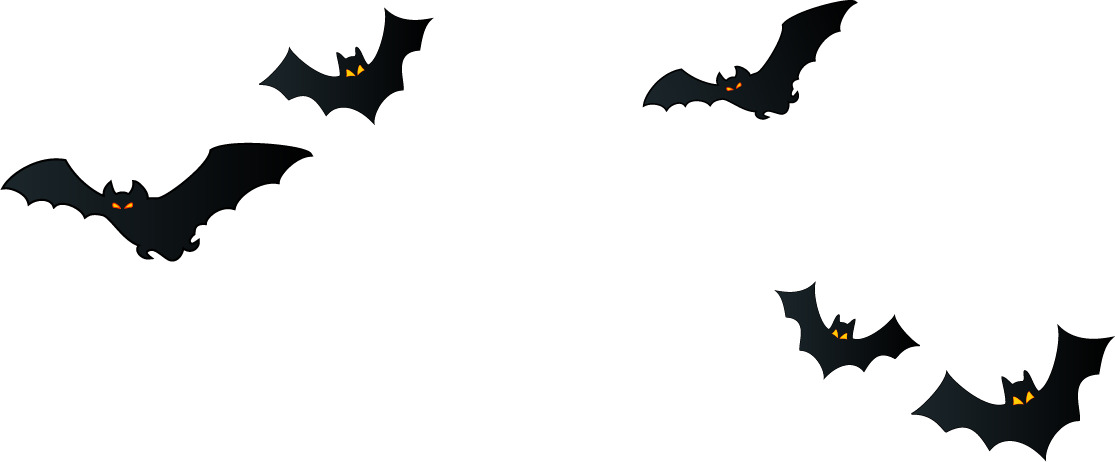 Night Sky Clipart Transparent - Bats At Night Png (1115x462), Png Download