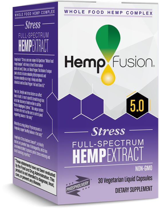 Hempfusion Stress Hemp Extract Carton - Hempfusion Stress (900x900), Png Download