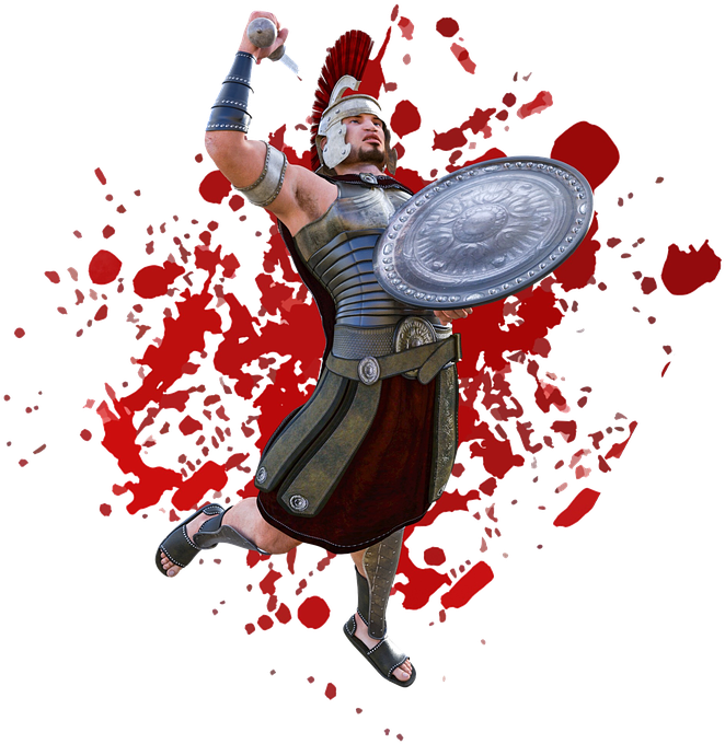 Isolated, Gladiator, Fighter, Roman History, Antiquity - Romans 7 8 1 Vector (720x720), Png Download