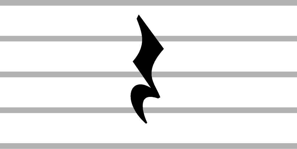 The Length Of A Quarter Note Rest Quarter Rest - Dấu Lặng (1024x515), Png Download