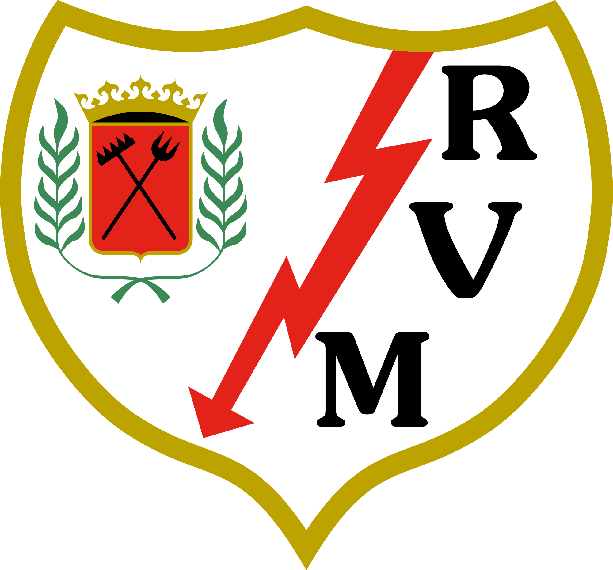 Rayo Vallecano Logo Png (2000x1860), Png Download