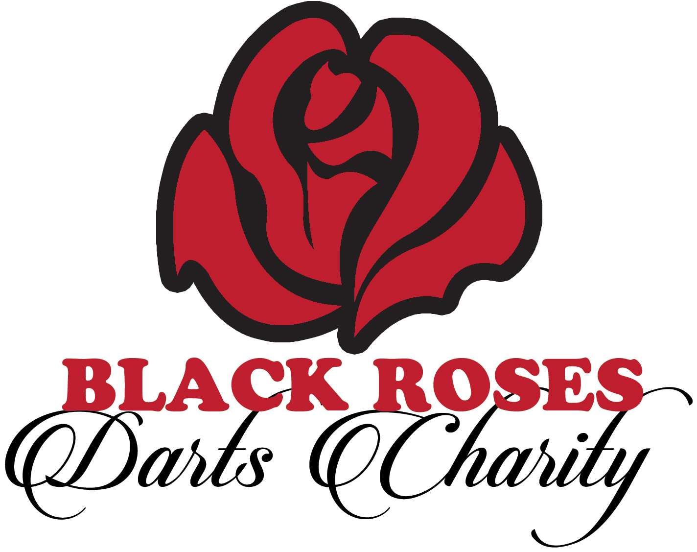 Black Roses Darts - Calligraphy (1476x1476), Png Download
