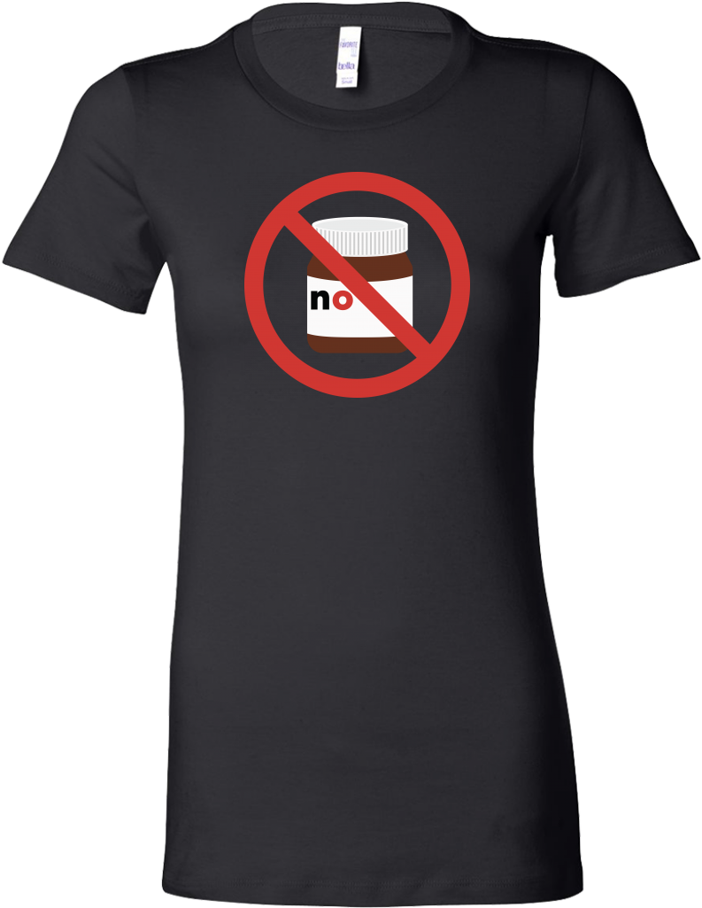 No Nutella Women's Tee - Shirt (1024x1024), Png Download