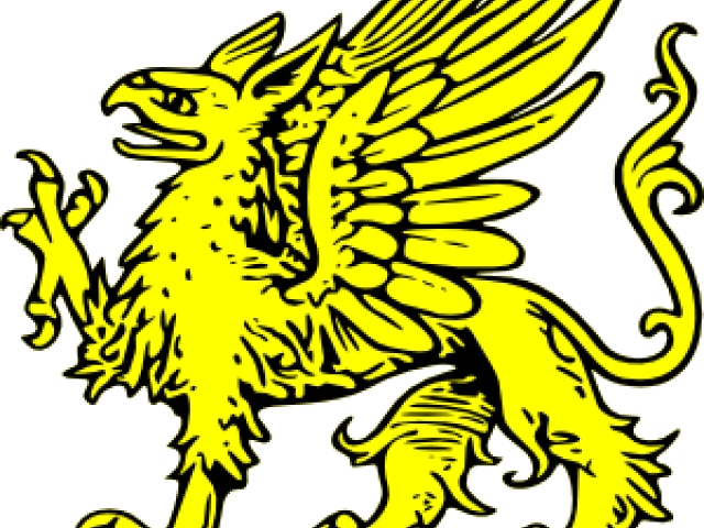 Griffin Clipart Helpfulness - Heraldry Griffon Passant (640x480), Png Download