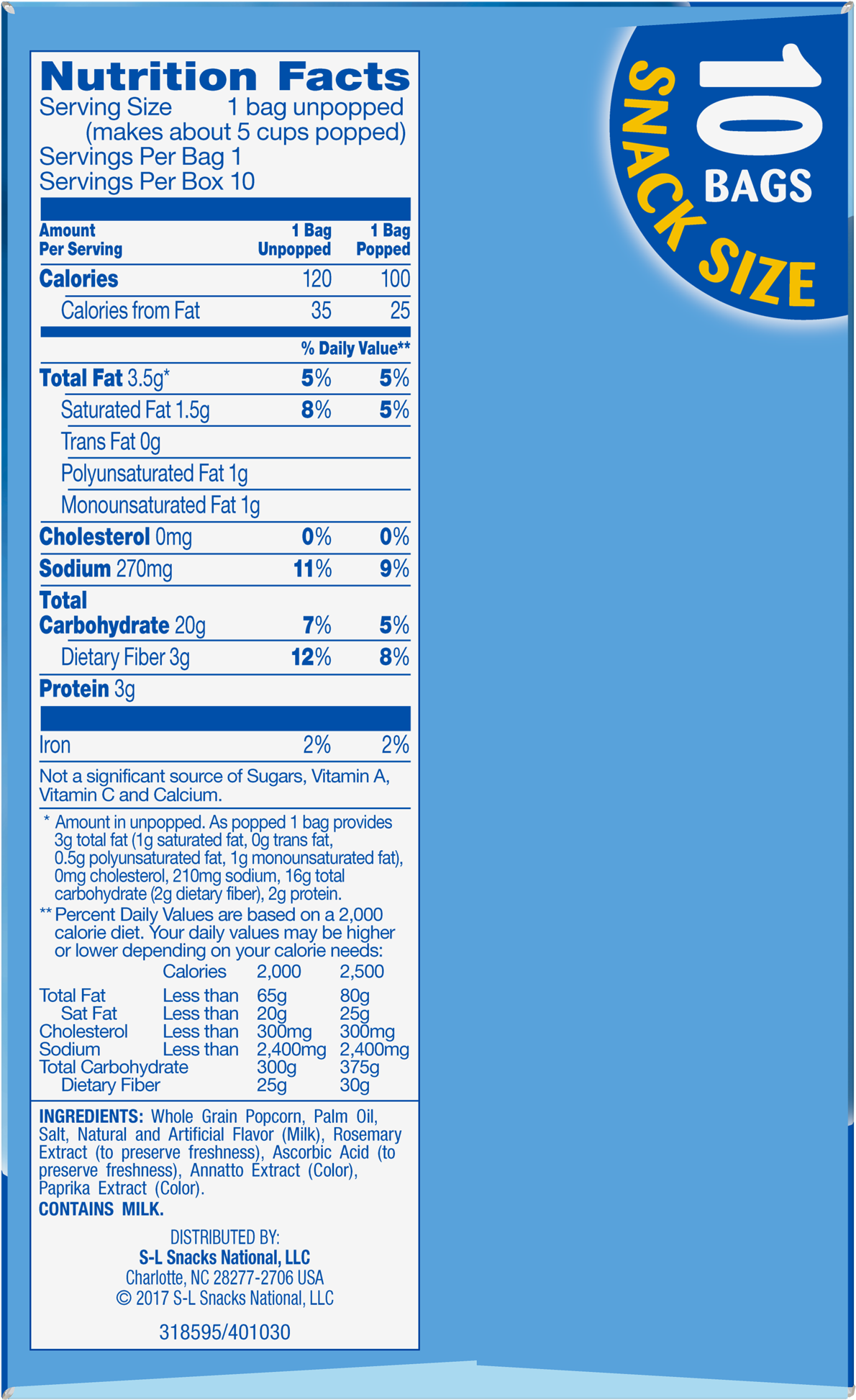 Pop Secret Popcorn Calorie - General Supply (2000x2000), Png Download