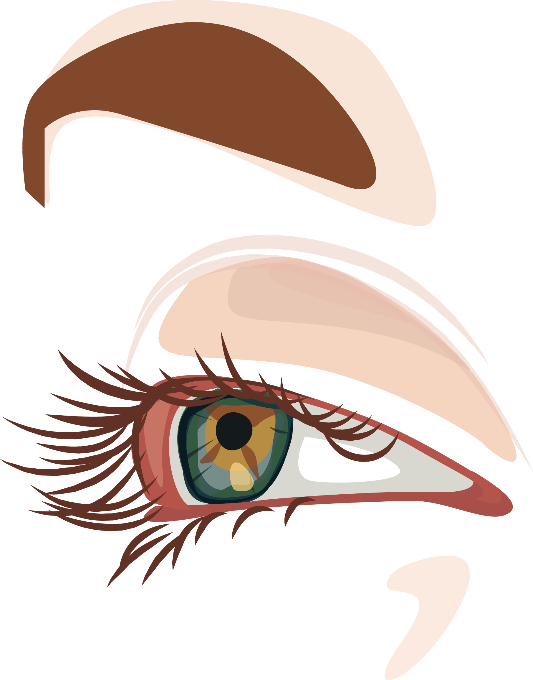 Cartoon With Big Eyes - Illustration (1810x2307), Png Download