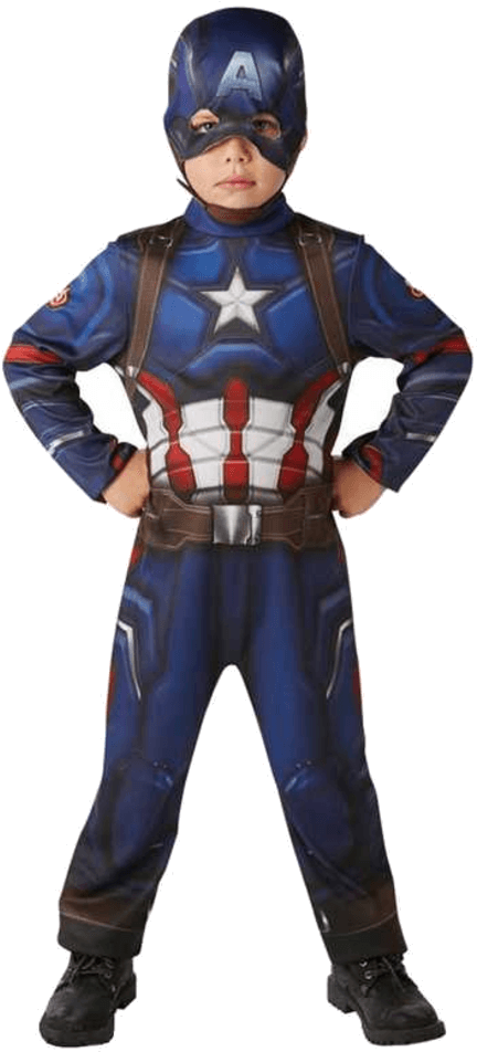 Child Classic Civil War Captain America Costume - Captain America Kids (600x951), Png Download