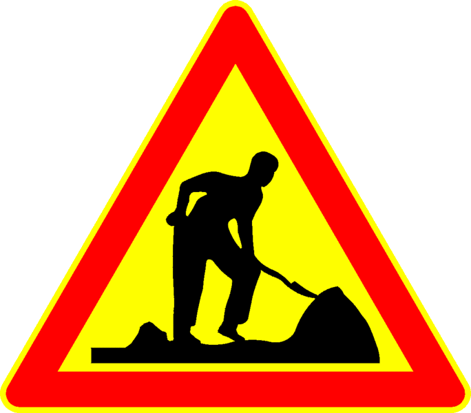 Obras - Panneau Travaux (684x600), Png Download