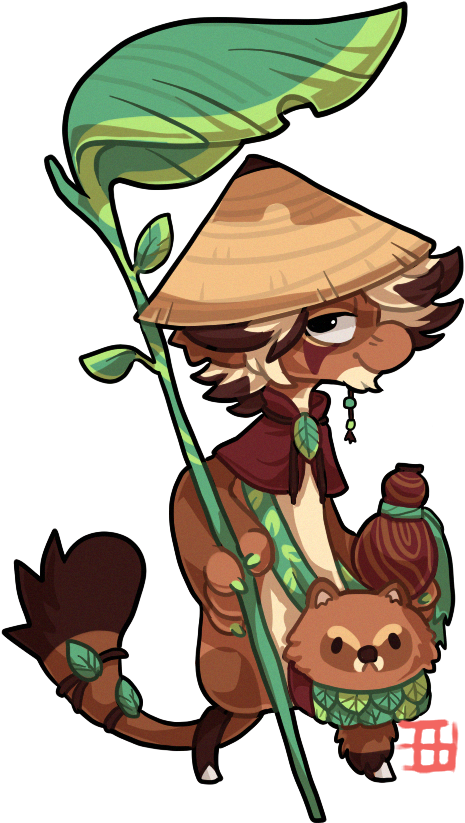 Drawn Racoon Raccoon Dog - Lol Tanuki (522x857), Png Download